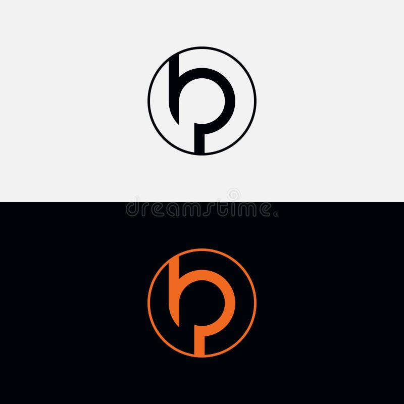 BP Letter logo design icon template elements - vector sign. Alphabet letter icon logo BP or PB royalty free illustration