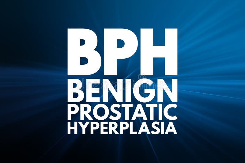 BPH Benign Prostatic Hyperplasia Acronym with Marker, Health Concept