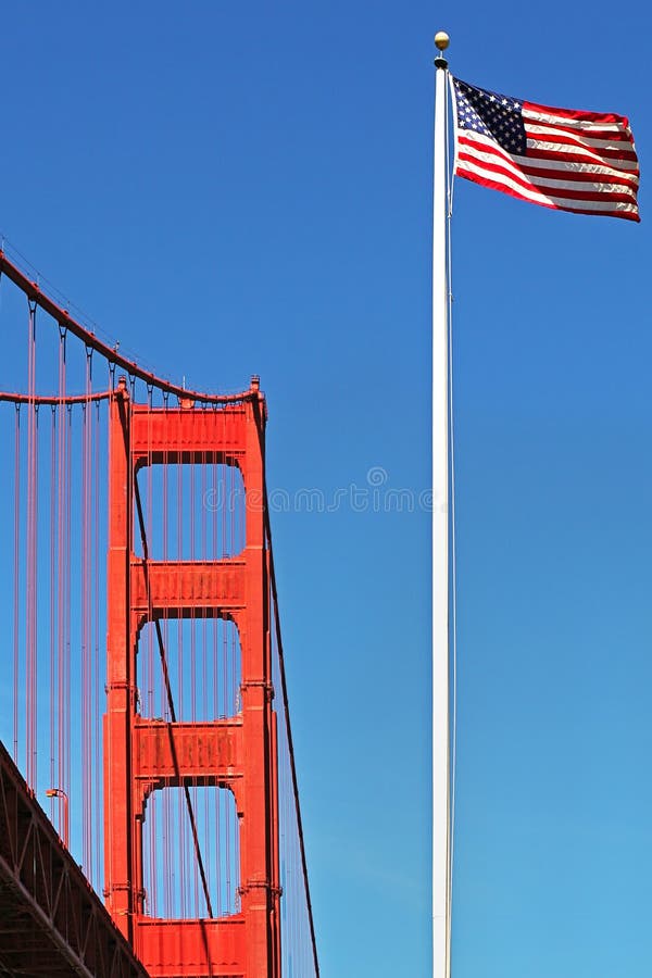 Br5uckeund amerikanische Staatsflagge. lizenzfreies stockfoto Br5uckeund amerikanische Staatsflagge. lizenzfreies stockfoto