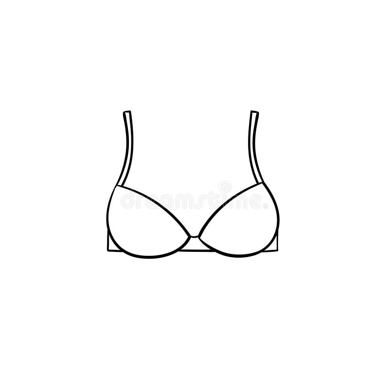 Premium Vector  Hand drawn women s bra sketch symbol isolated on white  background