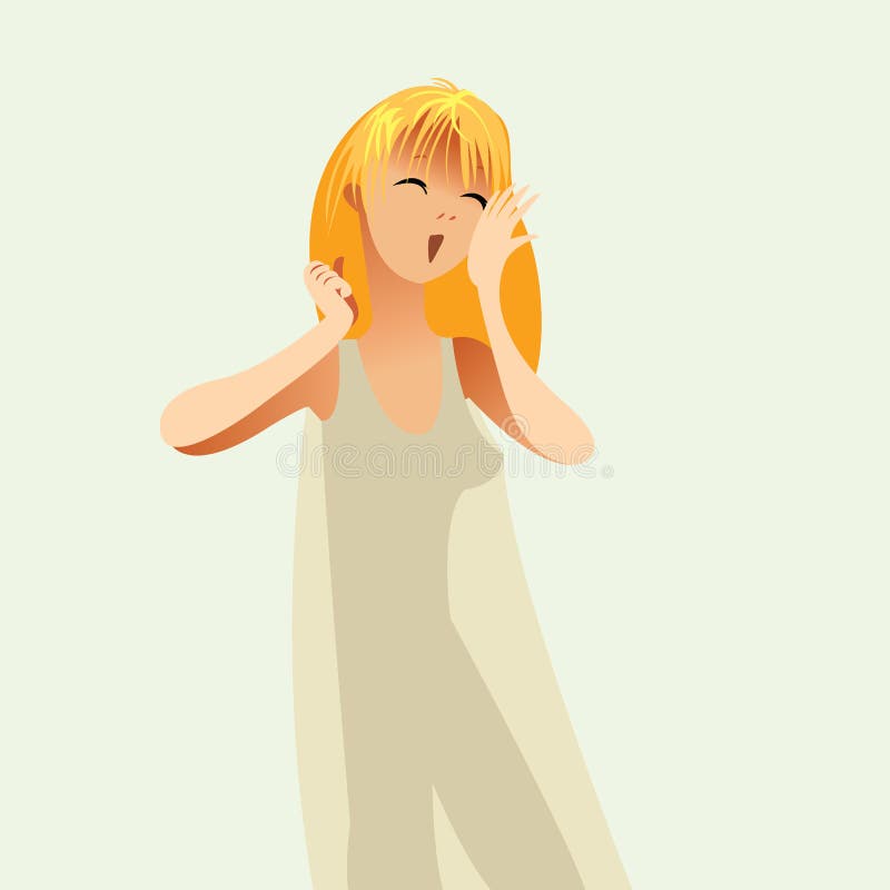 Bra morgon royaltyfri illustrationer