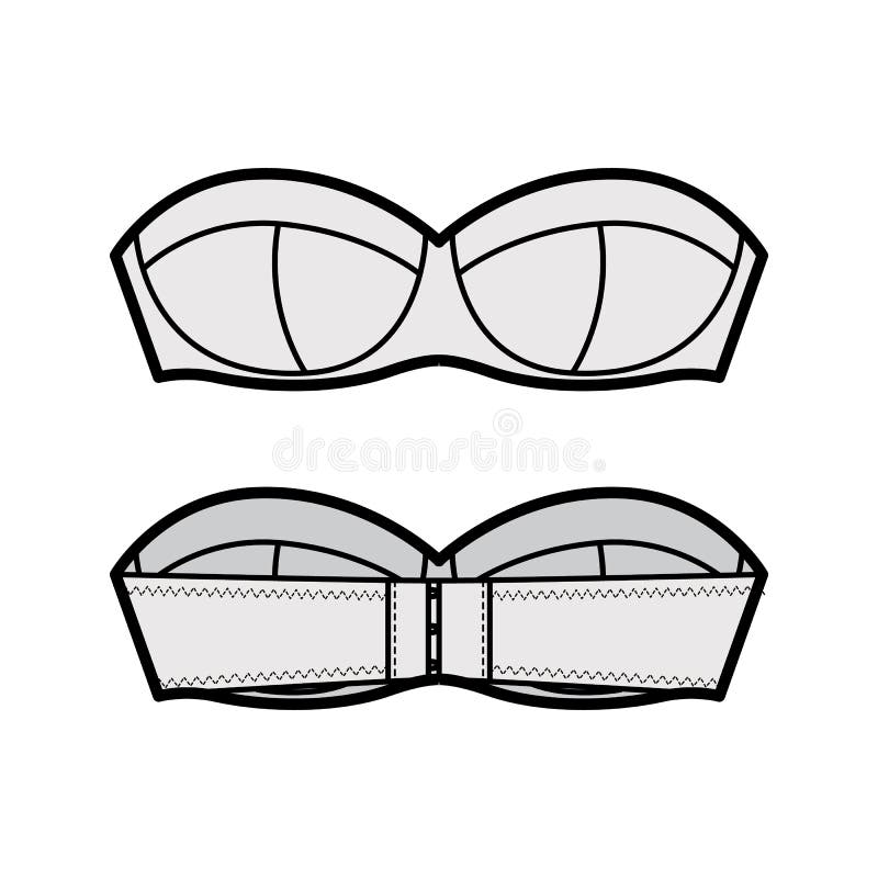 Women Bra Cartoon. Sports Top, Strapless Gráfico por pch.vector · Creative  Fabrica