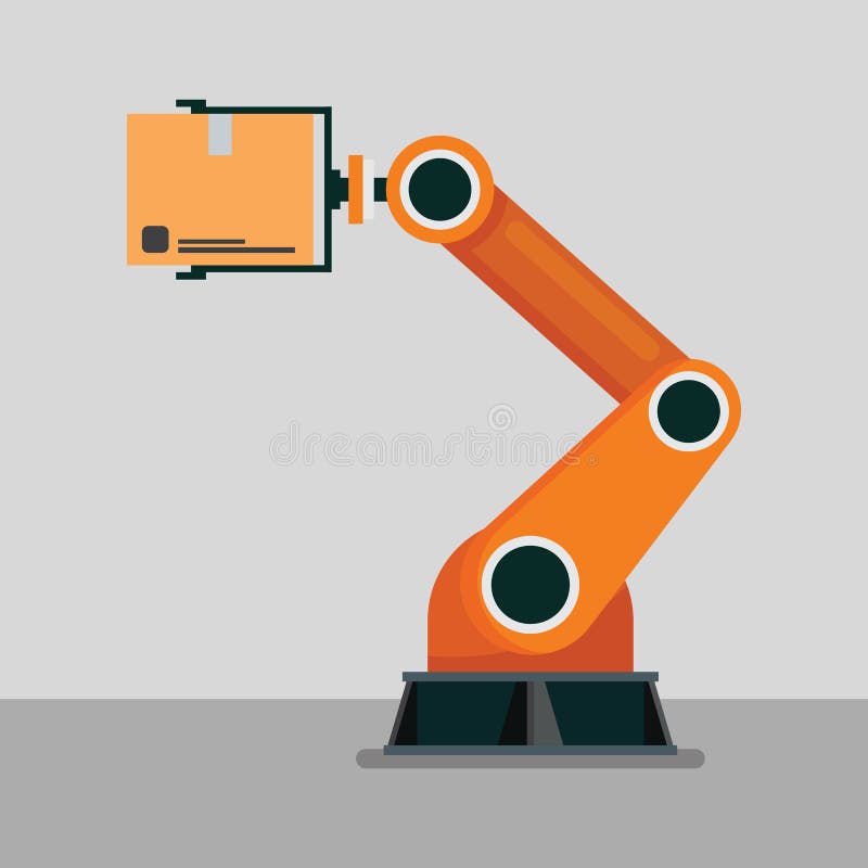 Braccio robot meccanico industriale royalty illustrazione gratis