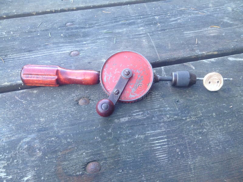 Brace and bit (hand drill) stock image. Image of vintage 29545599