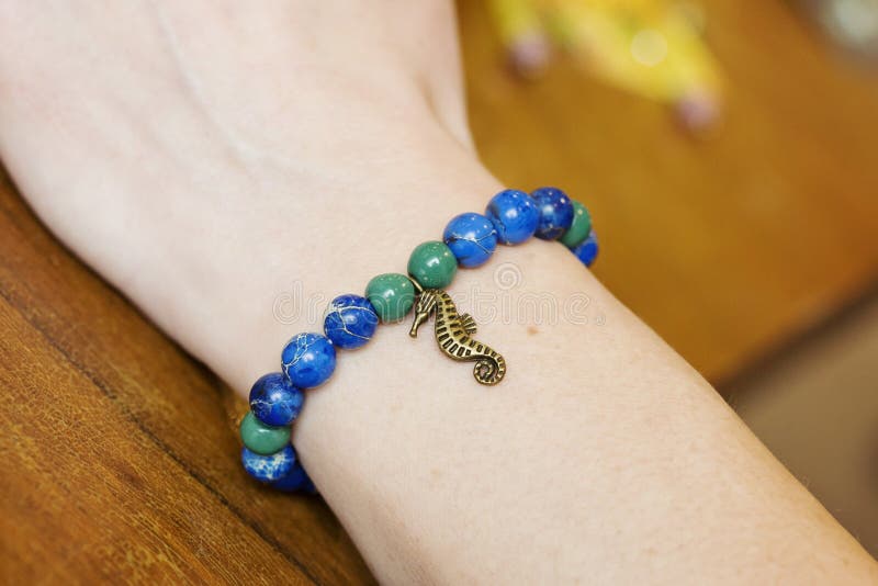 Bracelet made from jasper royalty free stock photography