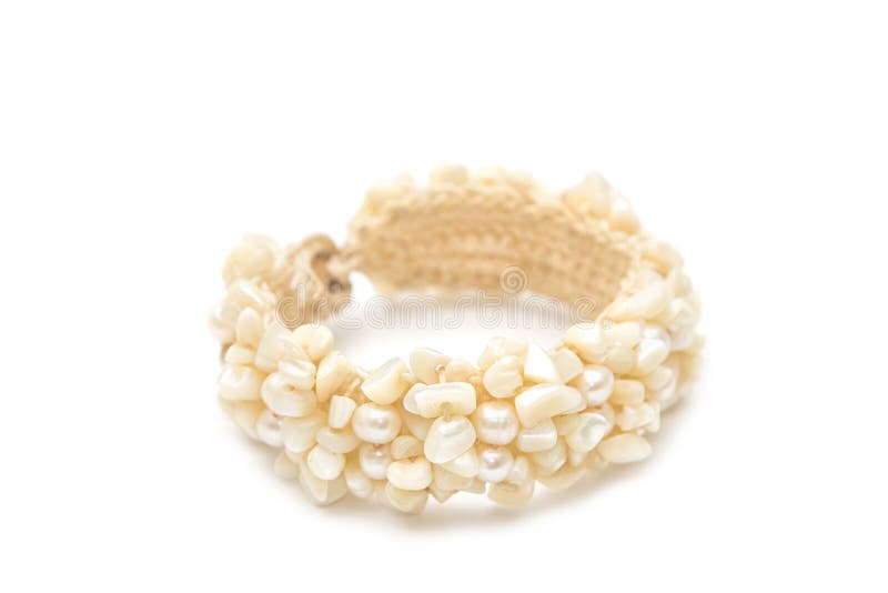Bracelet made of seashells royalty free stock images