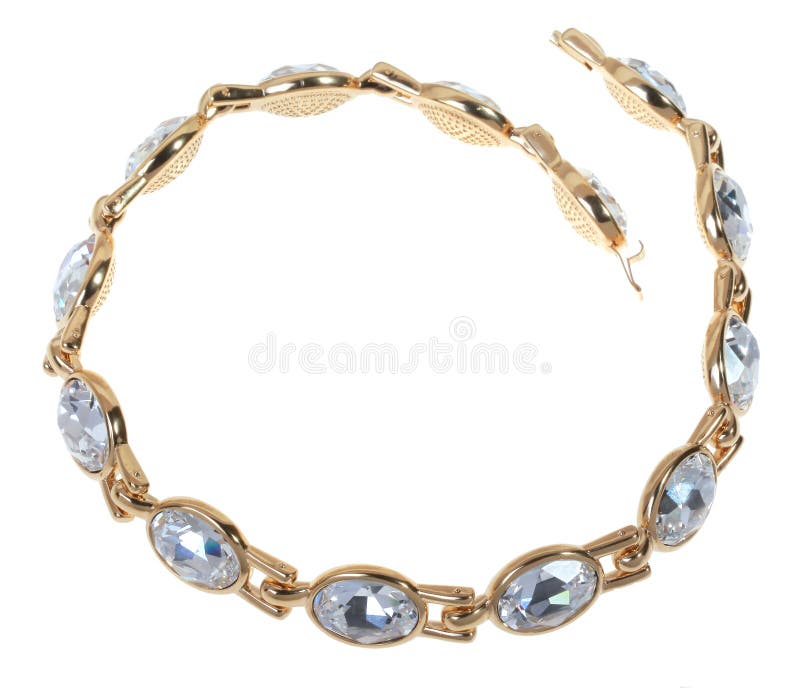 Bracelete folheado a ouro imagem de stock
