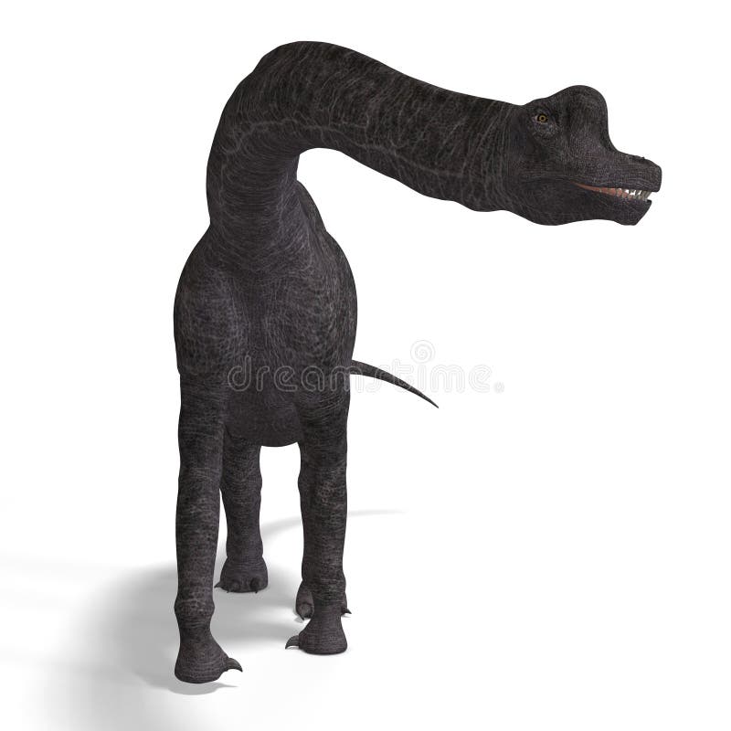 Braquiossauro gigante com caminho de recorte ilustração do vetor