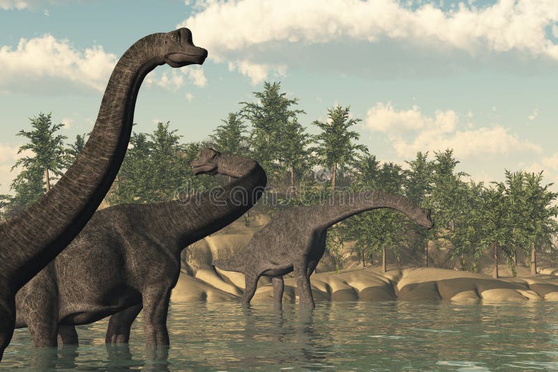 Brachiosaurusplats vektor illustrationer Brachiosaurusplats vektor illustrationer