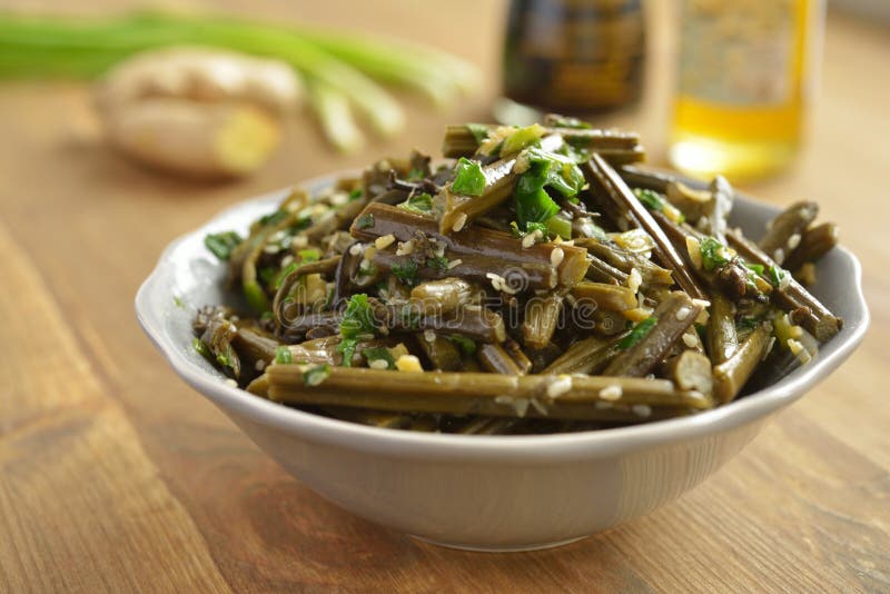 Bracken fern salad