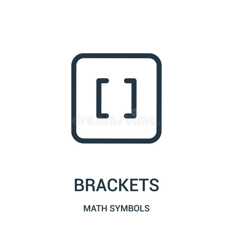 Brackets Line. Typography Graphic Symbols Brace Decoration Curl Signs