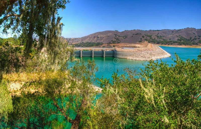 the-bradbury-dam-at-lake-cachuma-in-santa-barbara-county-stock-photo