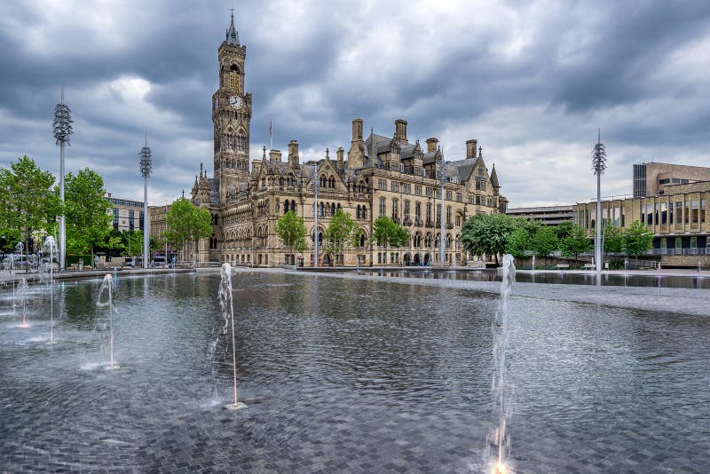 Bradford City Centre HDR stock image. Image of apex 6086661