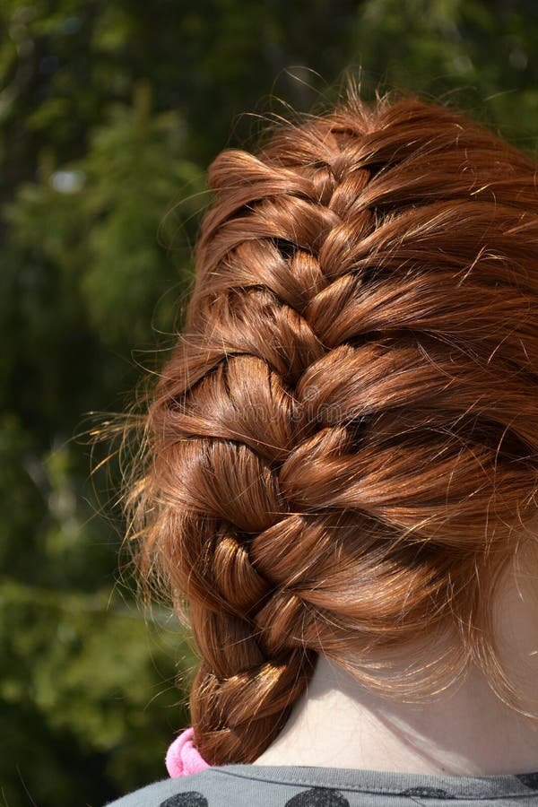 Braid on a Beautiful Red Hair Stock Photo Image of wonderful