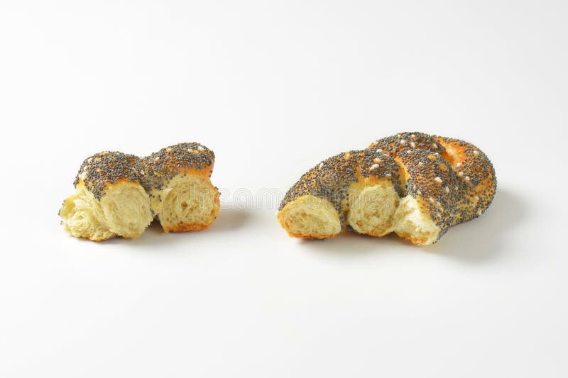 Braided Poppy Seed Bread Bun Stock Photo Image of baked, pieces 59917924
