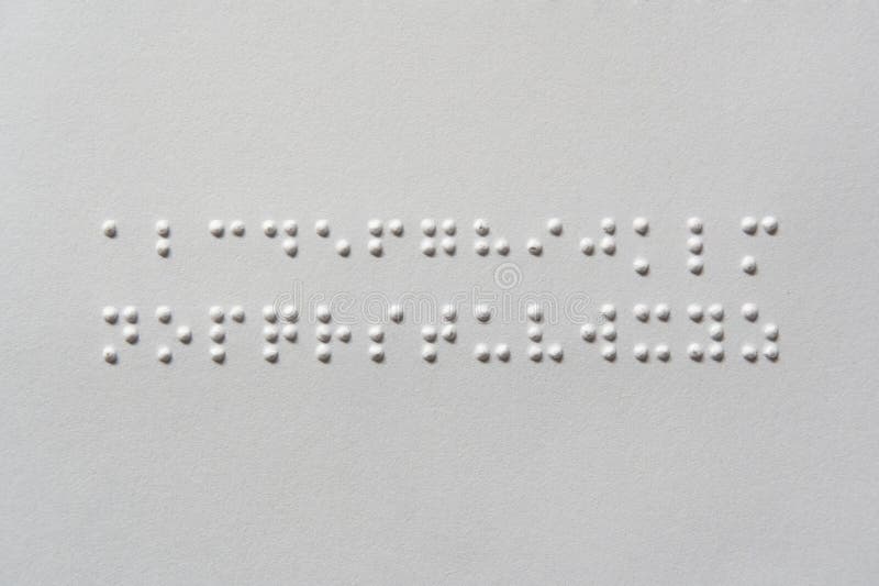 The Braille Alphabets from a To Z in Alphabetical Order Stock Image