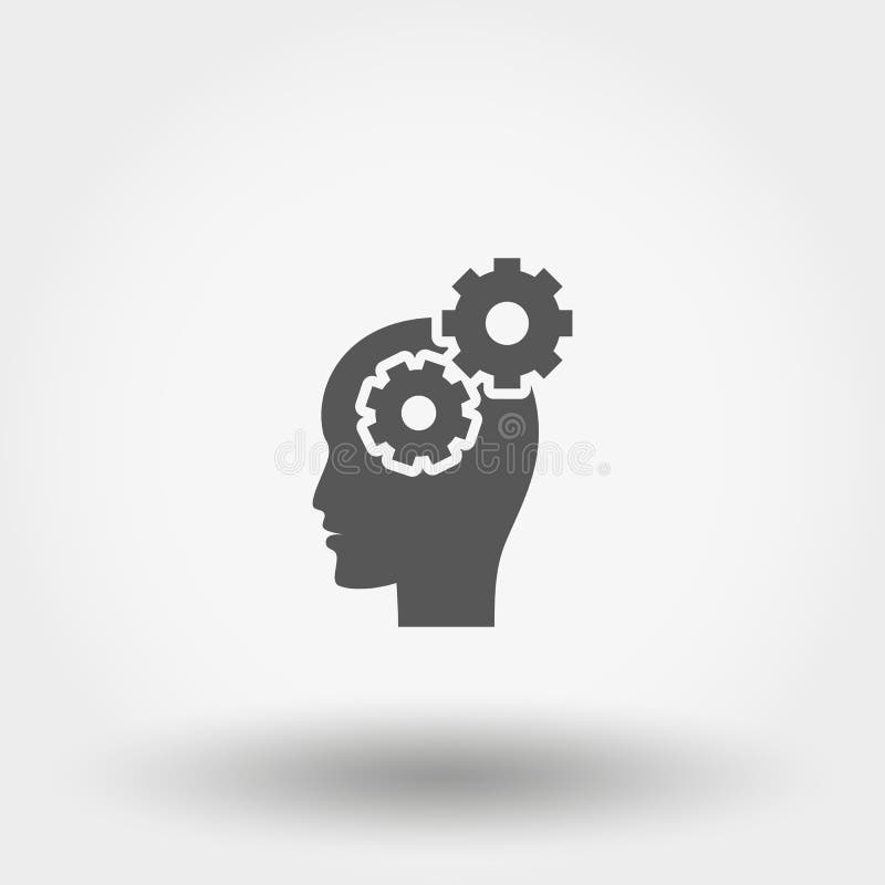 Brain activity. Icon. Flat. royalty free illustration Brain activity. Icon. Flat. royalty free illustration