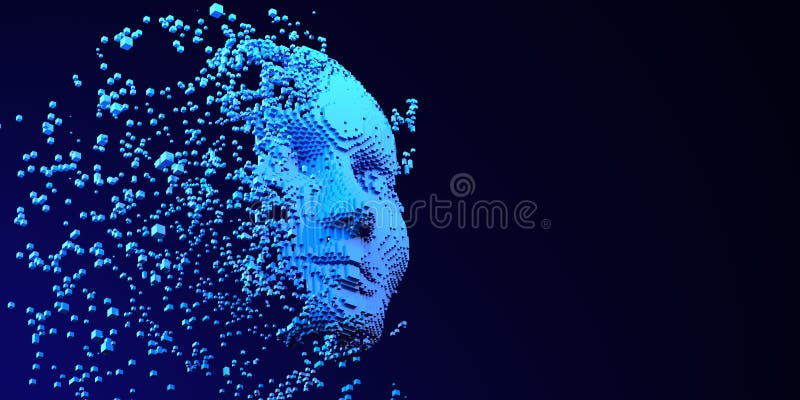Brain AI Artificial intelligence Machine Learning Abstract Head Business Internet Technology Concept stock illustration