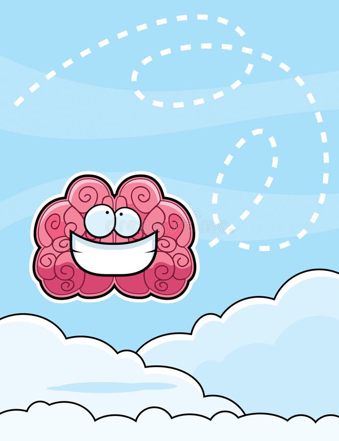 Brain in Clouds stock illustration