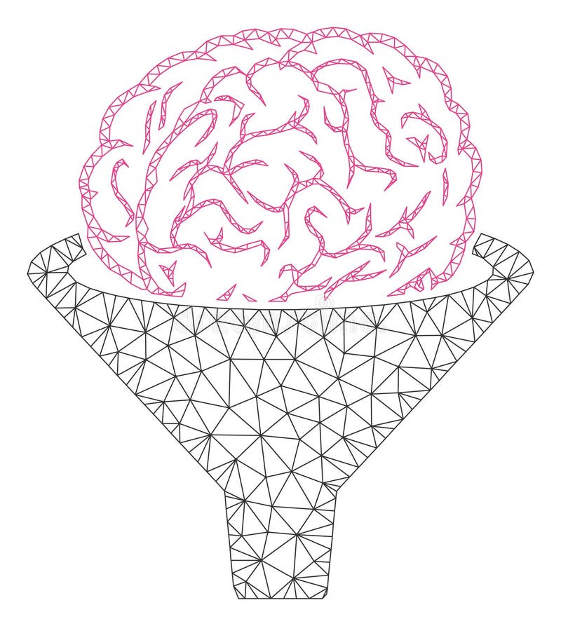 Brain Filter Polygonal Frame Vector Mesh Illustration stock illustration Brain Filter Polygonal Frame Vector Mesh Illustration stock illustration