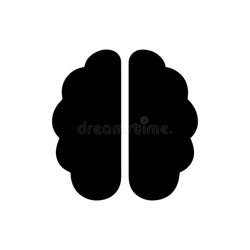 Brain Icon vector icon for medical apps isolated on white stock illustration