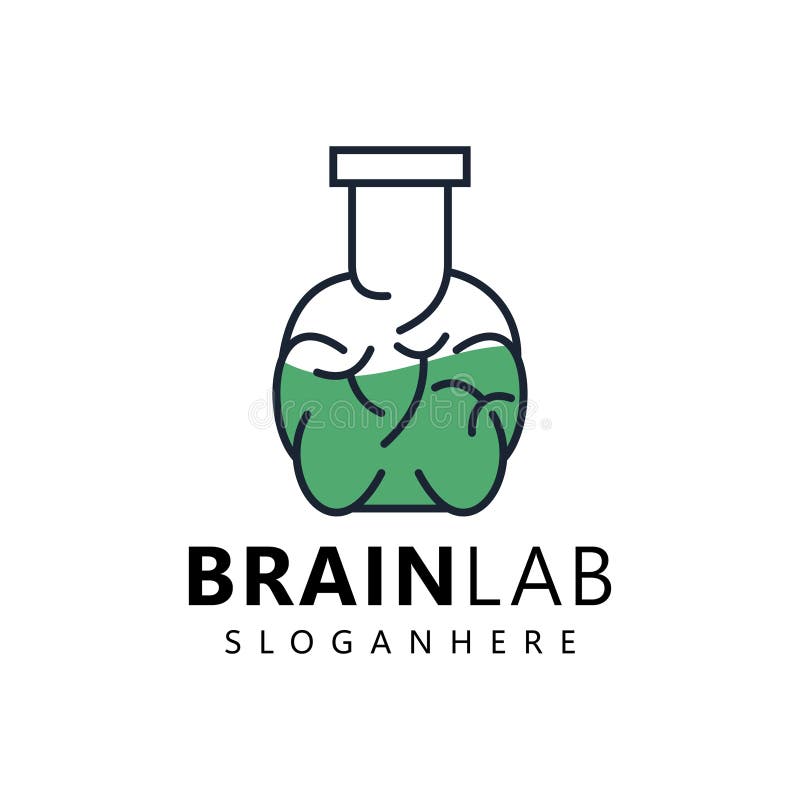 Brain lab logo design inspiration. vector illustration