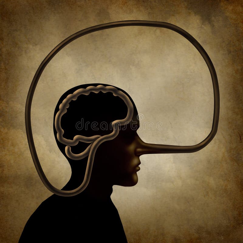 Brain Of A Liar stock illustration Brain Of A Liar stock illustration