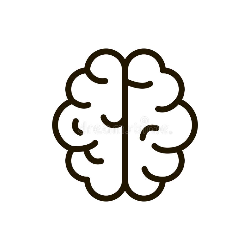 Brain line icon vector illustration