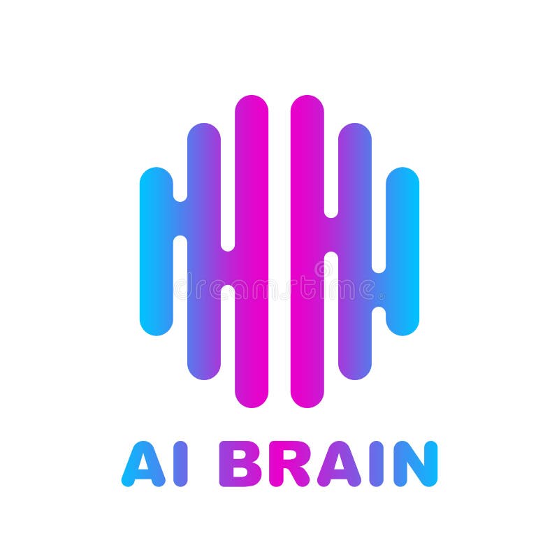 Brain Logo coloreó la plantilla del vector del diseño de la silueta libre illustration Brain Logo coloreó la plantilla del vector del diseño de la silueta libre illustration