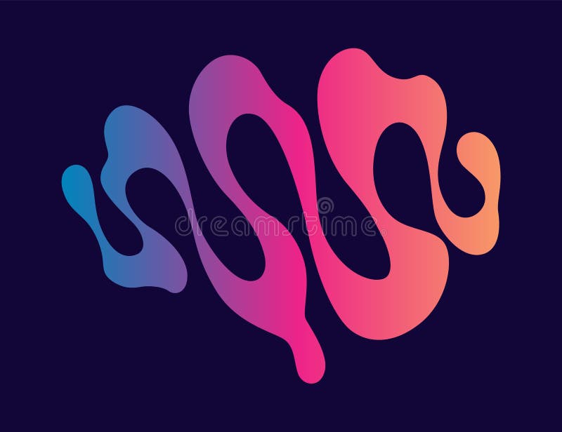 Brain logo icon. Digital symbol template of science innovation, machine learning or ai. Psychology mental health or new vector illustration