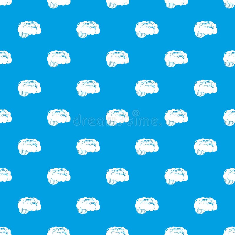 Brain Pattern Vector Seamless Blue Stock Vector - Illustration of ...