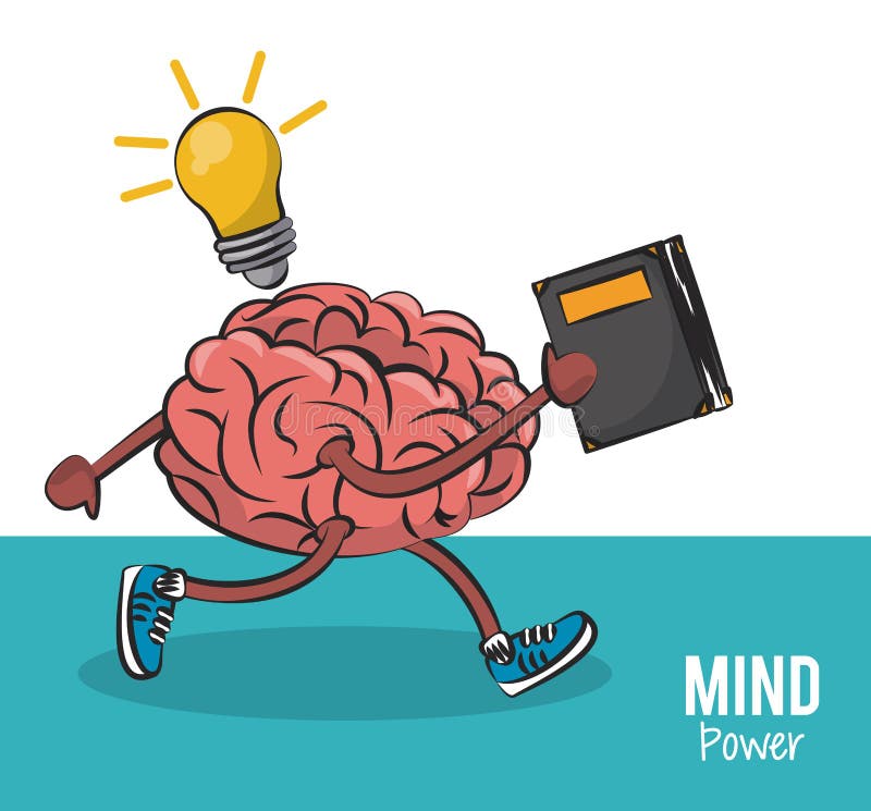 Mind and Brain Power Concept Stock Vector Illustration of running