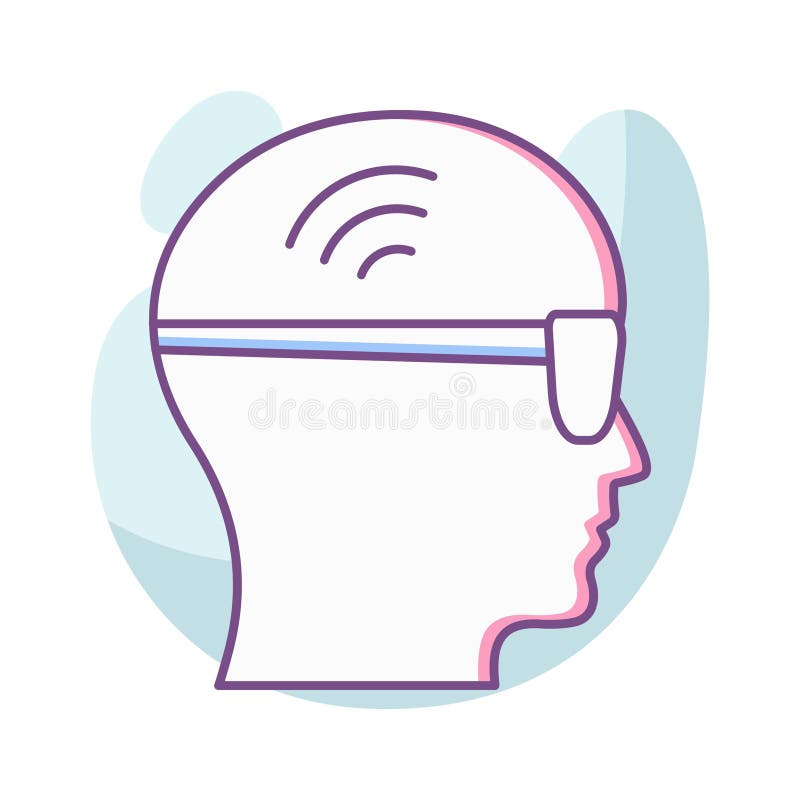Brain signals Color Vector icon which can easily modify or edit stock illustration