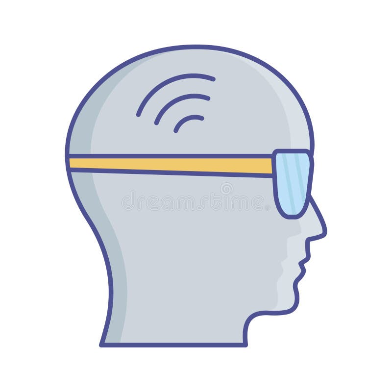 Brain signals fill vector icon which can easily modify or edit vector illustration