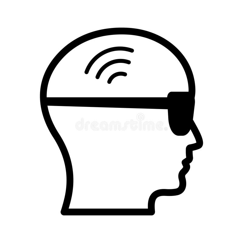 Brain signals glyph vector icon which can easily modify or edit vector illustration