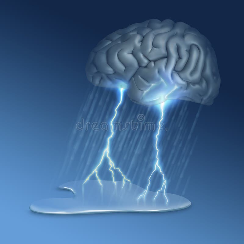 Brain storm stock illustration. Illustration of abstract - 32821381