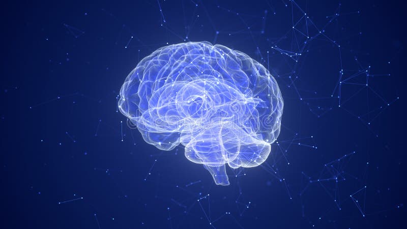 Brain technology and plexus from AI vector illustration