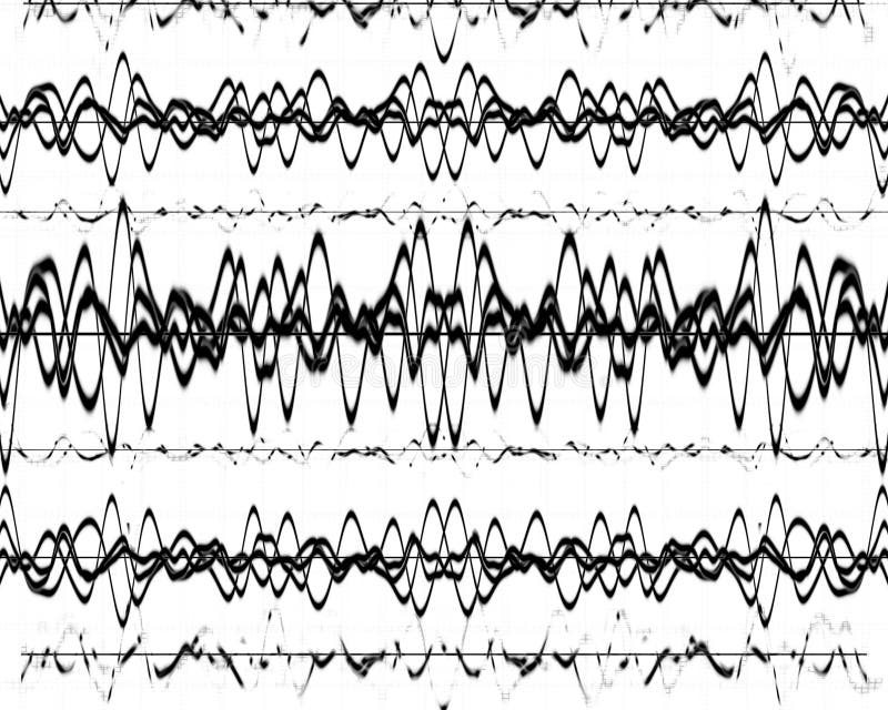 Brain wave on a solid white background. Brain sleeping illustrations
