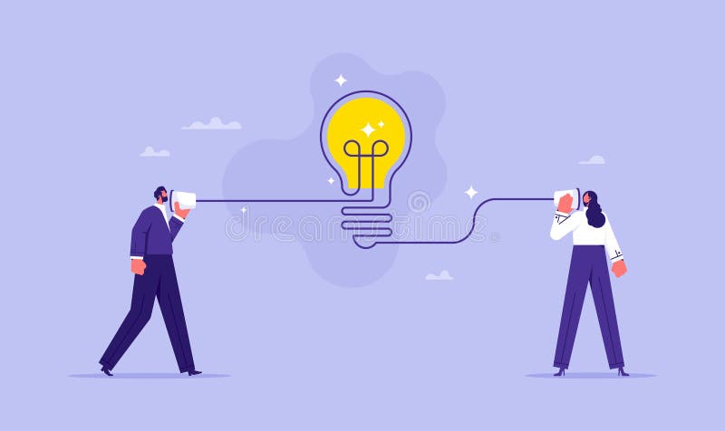 Brainstorm or connect idea concept royalty free illustration