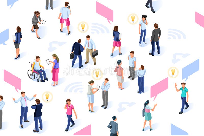 Brainstorm Development Infographic Isometric Characters stock illustration Brainstorm Development Infographic Isometric Characters stock illustration