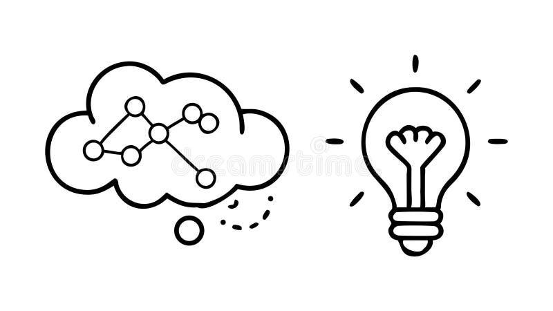 Brainstorming Ideas Icon Vector Illustration, vector design Generative AI stock illustration