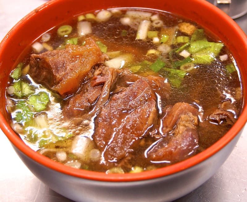 Braised Beef Noodle Soup stock photo. Image of culture - 53156234