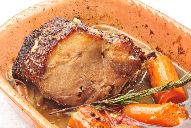 Braised carottmeatrosmarinar några arkivbild