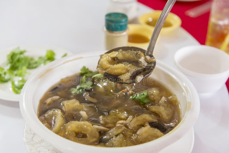 Braised Fish Maw in Red Gravy Stock Photo Image of fish, background 130437036
