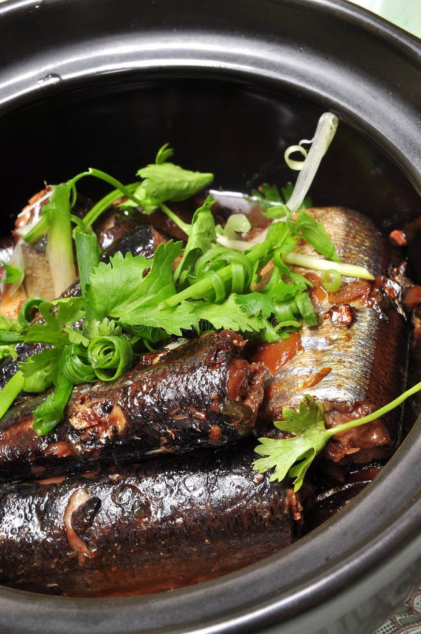 Braised fish with beans stock image. Image of fish, asian 23943313