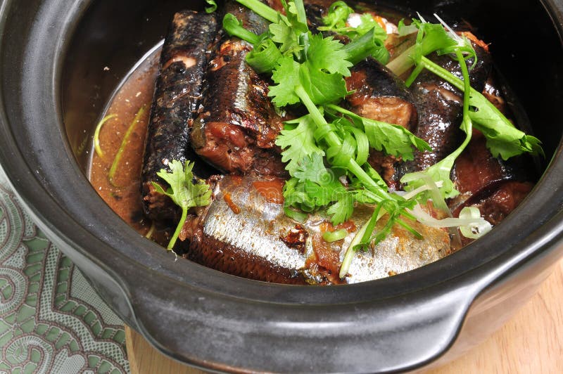 Braised fish with beans stock image. Image of fish, asian 23943313