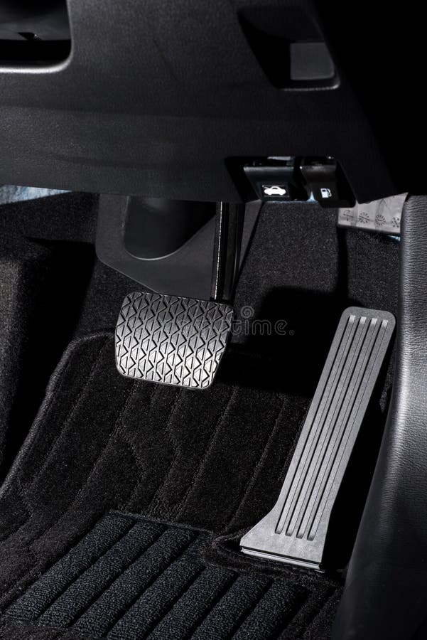 Closeup car pedals stock image. Image of speed, lever 159109491