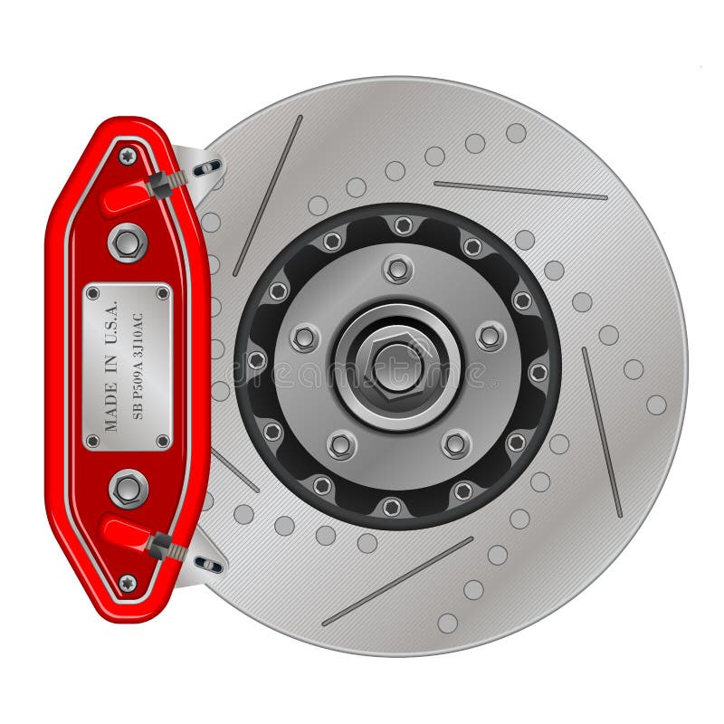 Car Brake Caliper Vector Illustration Stock Vector Illustration of