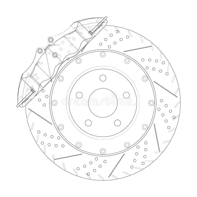 Brake disc outline stock illustration. Illustration of brake 269580506