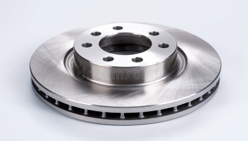 Brake disc on a white background. Generative AI. vector illustration